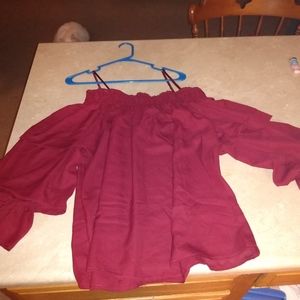 Women's off the shoulder's dress shirt